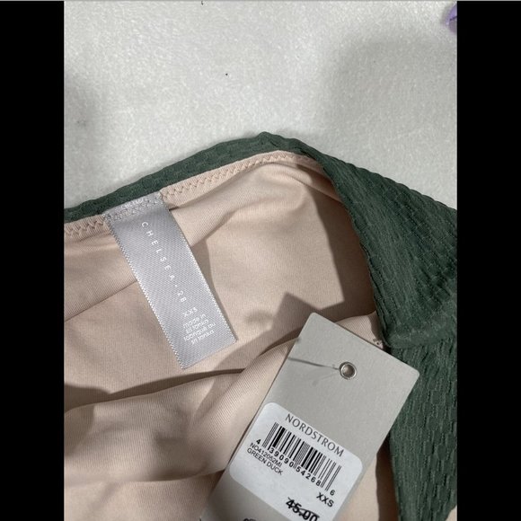 NWT‎ $45 Chelsea28 Easy Retro High Waist Swim Bikini Bottoms Green [ XXS ] #3760 - Picture 8 of 11